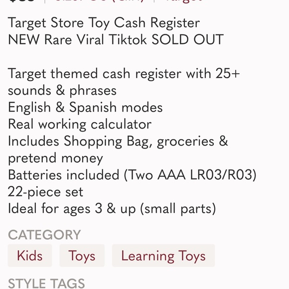 Target Store Register and Accessories NEW Rare Tik Tok Sold Out - Picture 5 of 5